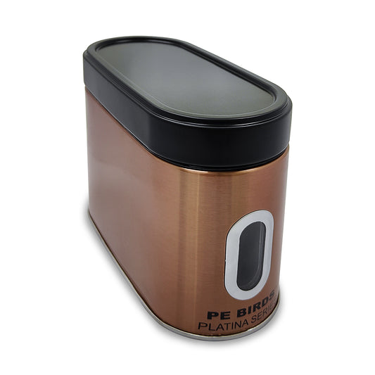 PE BIRDS Copper colored Modular Steel Container (Window Oval) - pebirds-peacocks