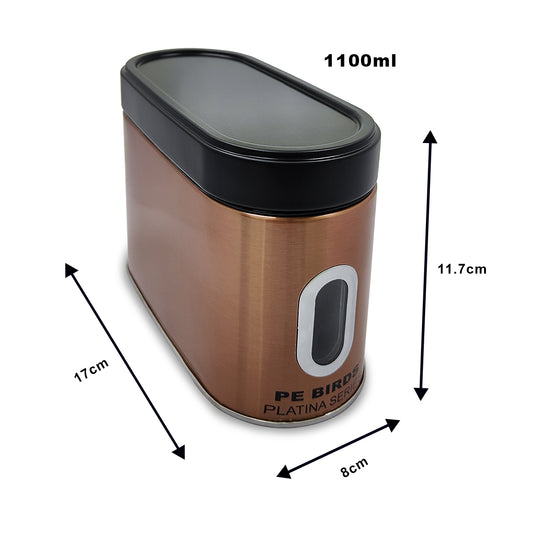 PE BIRDS Copper colored Modular Steel Container (Window Oval) - pebirds-peacocks