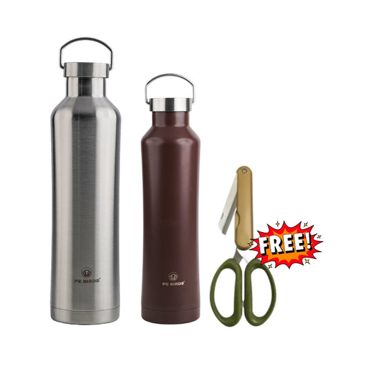 Pe Birds Hydra Flask with free Multifunctional Scissor (1000ml+750ml)