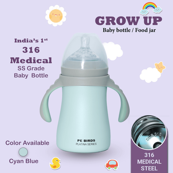 Stainless steel sipper 2024 bottle for babies