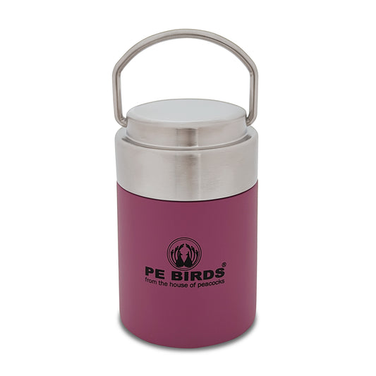 PEBIRDS Flow Insulated Food Jar, Sambar jar | Steel lid soup flask - pebirds-peacocks
