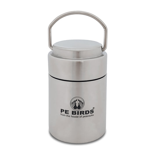 PEBIRDS Flow Insulated Food Jar, Sambar jar | Steel lid soup flask - pebirds-peacocks