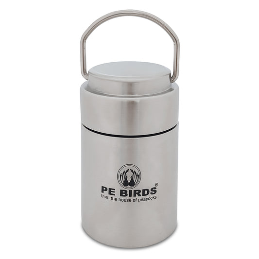 PEBIRDS Flow Insulated Food Jar, Sambar jar | Steel lid soup flask - pebirds-peacocks