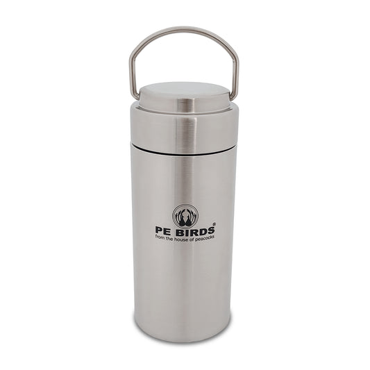 PEBIRDS Flow Insulated Food Jar, Sambar jar | Steel lid soup flask - pebirds-peacocks