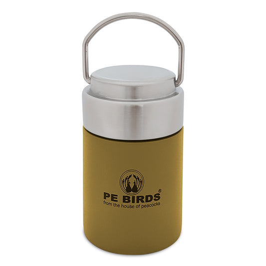 PEBIRDS Flow Insulated Food Jar, Sambar jar | Steel lid soup flask - pebirds-peacocks