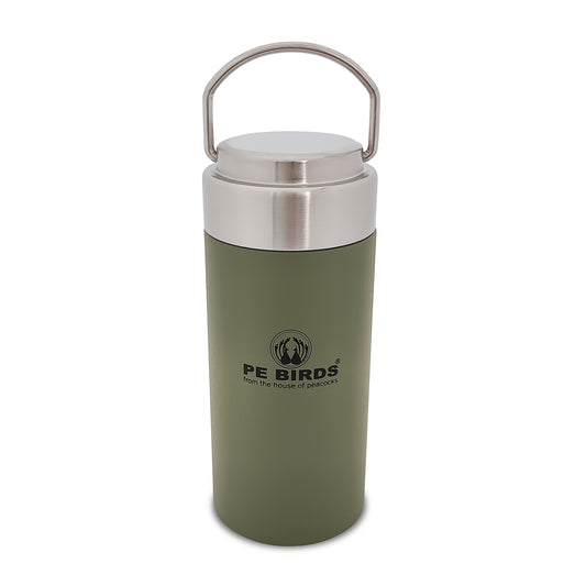 PEBIRDS Flow Insulated Food Jar, Sambar jar | Steel lid soup flask - pebirds-peacocks