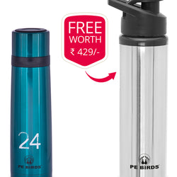 PE BIRDS Double Wall Stainless Steel Cosmo Vacuum Flask 500 ml