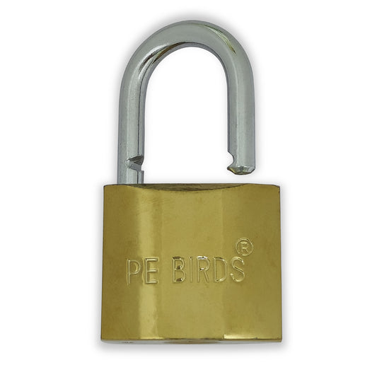 PeBirds Lock 38mm I 3 Keys I Padlock for Main Door I Gate Lock I Lock for Tool Box, Shutters, Shops & Offices I Corrosion Resistant Steel Shackle