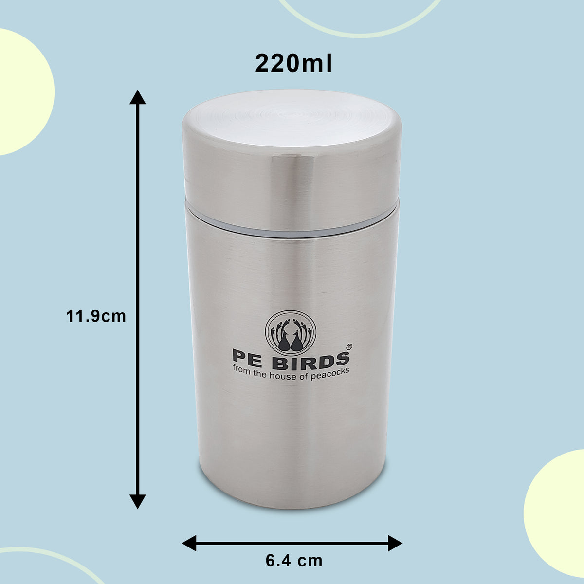 Pe Birds Fusion Insulated Food Jar, Sambar jar - pebirds-peacocks