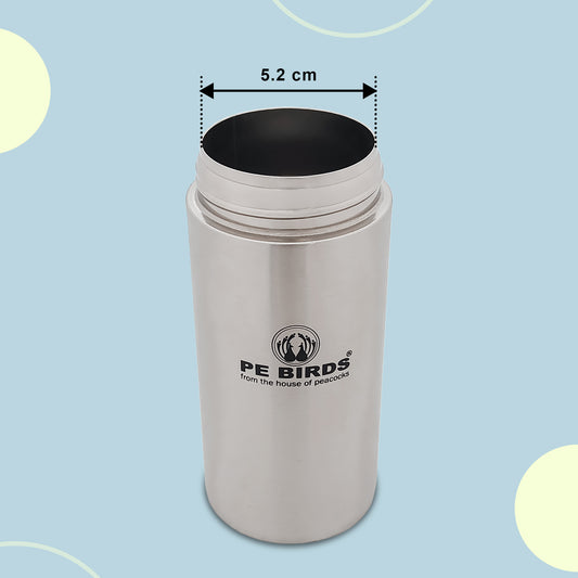 PEBIRDS Flow Insulated Food Jar, Sambar jar | Steel lid soup flask - pebirds-peacocks