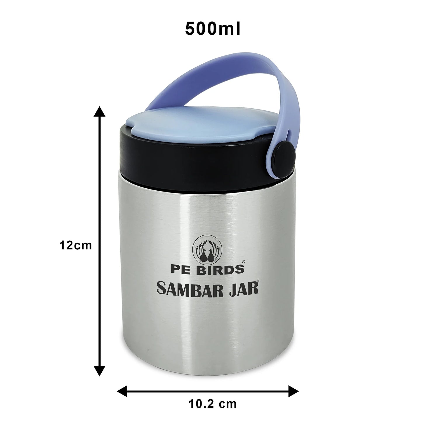 Pe Birds Espresso Sambar Jar Combo With Free Mini Kadai