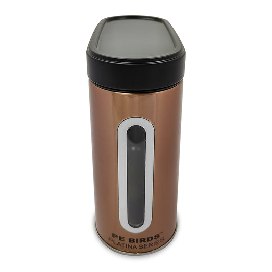 PE BIRDS Copper colored Modular Steel Container (Window Oval) - pebirds-peacocks