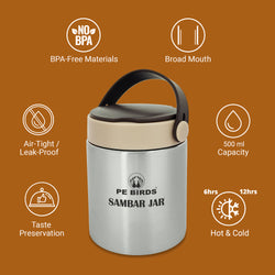 Espresso Broad Mouth Sambar Jar