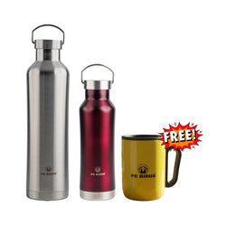 Pe Birds Hydra Flask with Free Coffee Mug (1000ml+500ml)