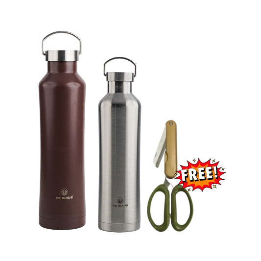 Pe Birds Hydra Flask with free Multifunctional Scissor (1000ml+750ml)