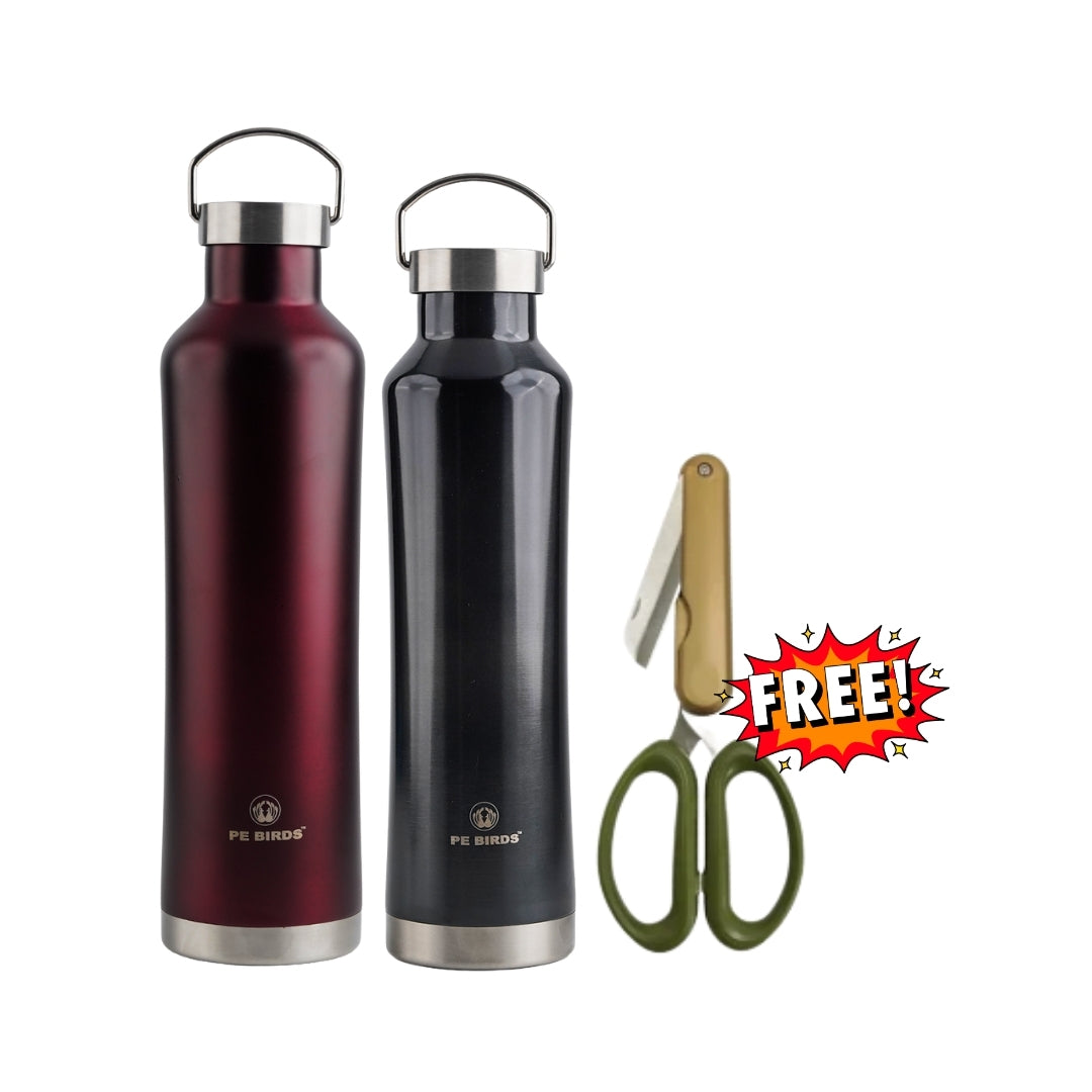 Pe Birds Hydra Flask with Free Scissor (1000ml+750ml)