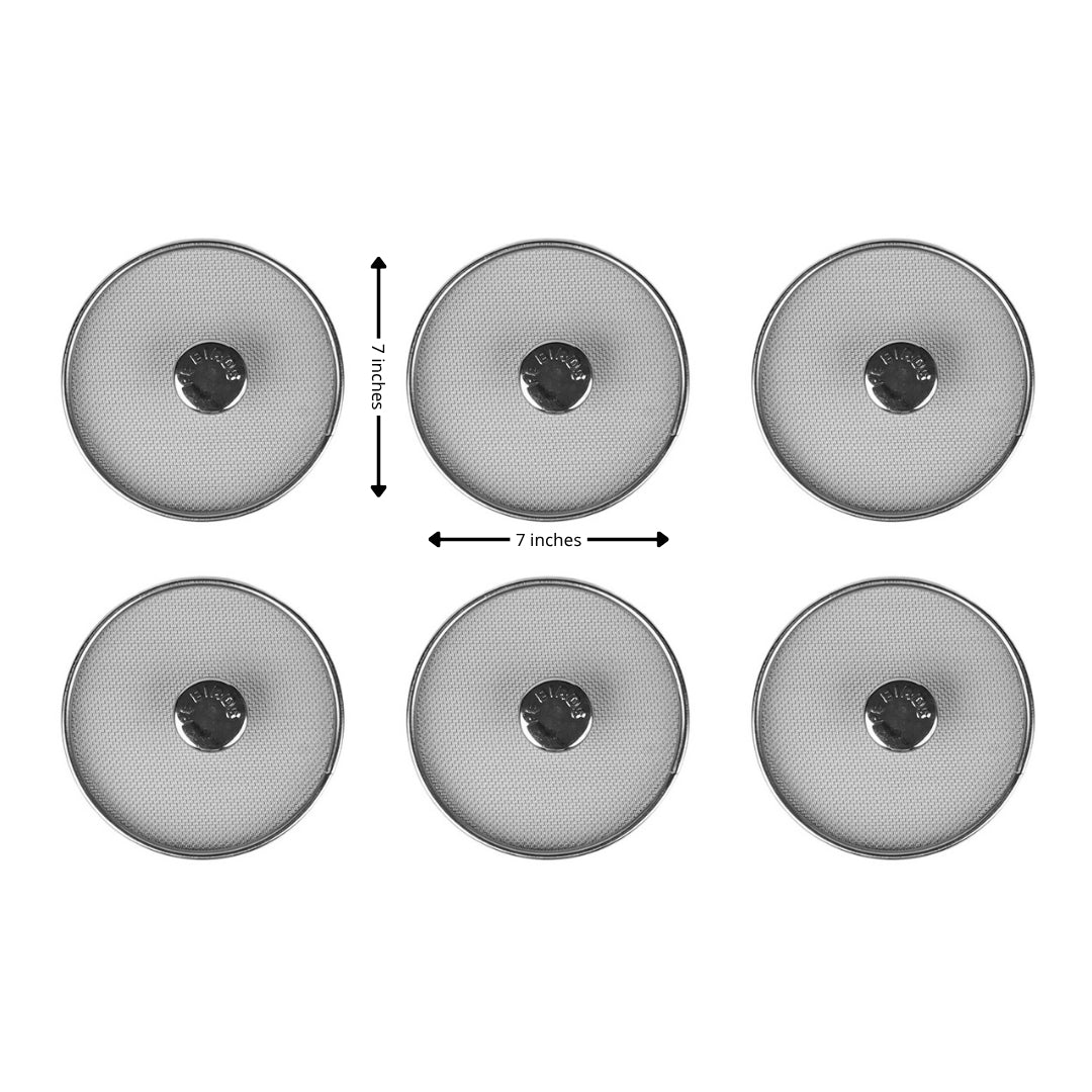 Stainless Steel Mesh Food Cover Lids Set of 6