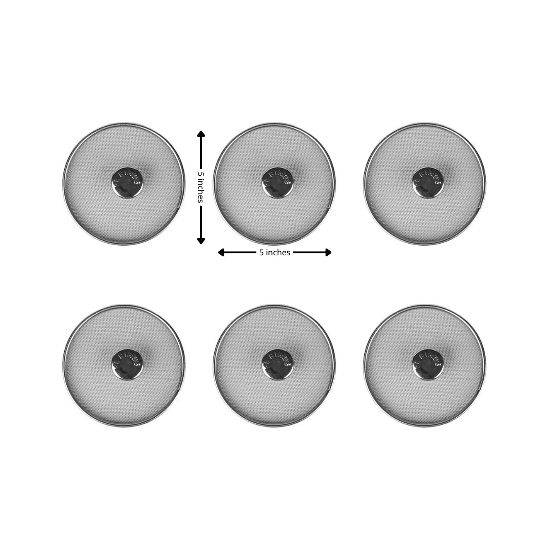 Stainless Steel Mesh Food Cover Lids Set of 6