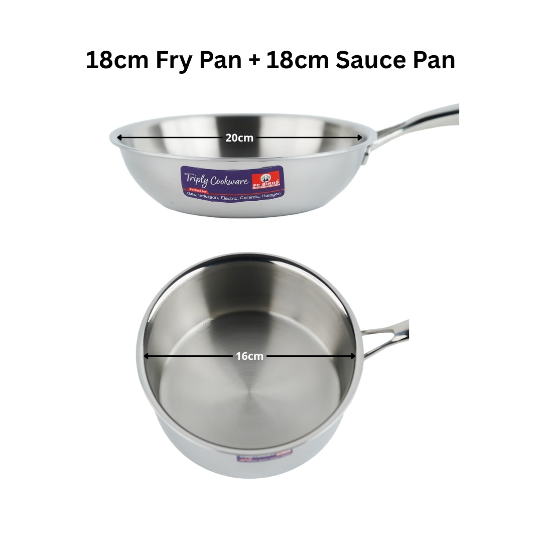 Pe Birds Germ Free Combo (Fry Pan + Sauce Pan)