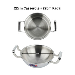 Pe Birds Combo (Casserole + Kadai)