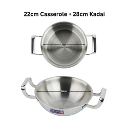 Pe Birds Combo (Casserole + Kadai)