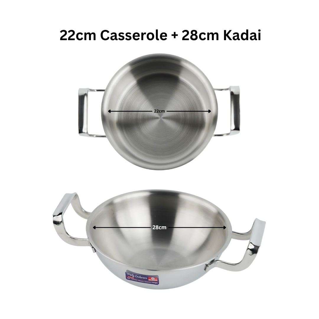 Pe Birds Combo (Casserole + Kadai)