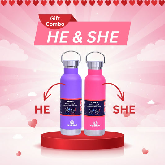 Hydra Steel Lid Purple + Pink (Couple Gift)