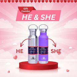 Hydra Steel Lid Steel + Purple (Couple Gift)