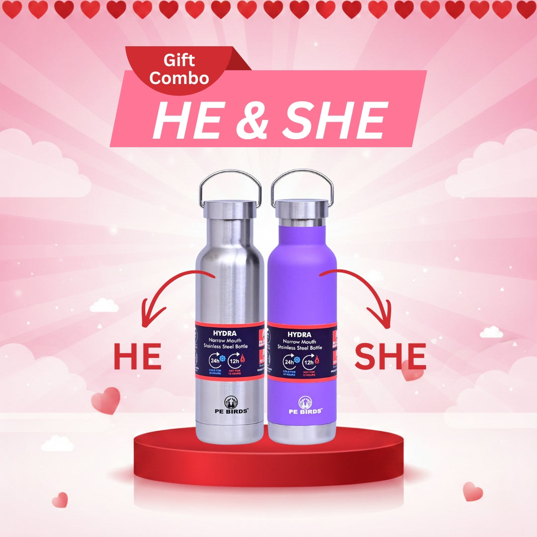 Hydra Steel Lid Steel + Purple (Couple Gift)