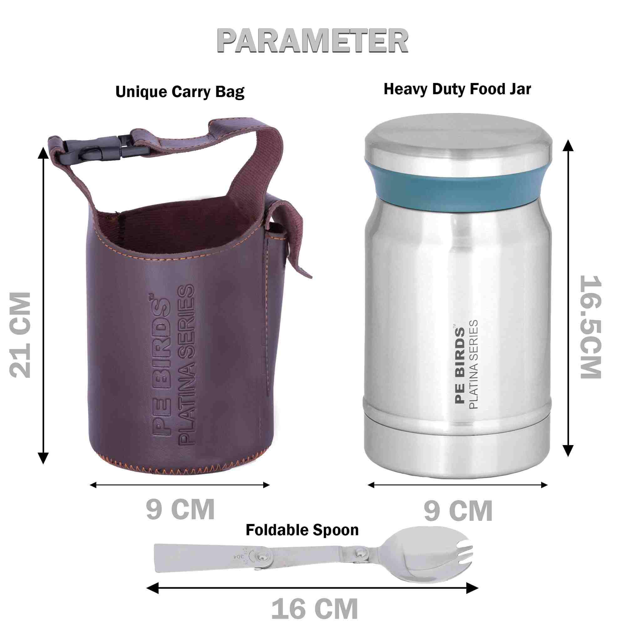 Opal Heavy Duty Vaccum Sambar Jar 550ml with Unique Carry Bag