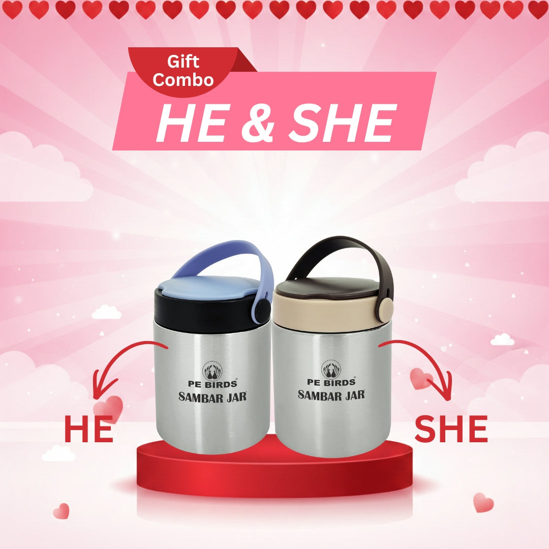 Espresso Sambar Jar Black + Beige (Couple Gift)