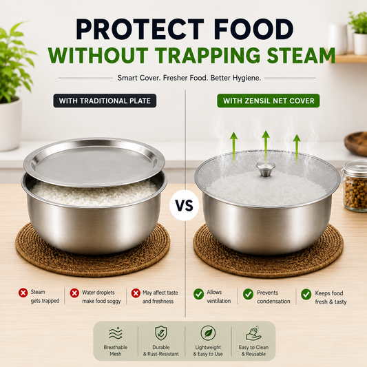 Stainless Steel Mesh Food Cover Lids Set of 6