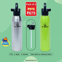 PEBIRDS BPA-Free CHOTU Stainless Steel Sipper Bottle 400ml | 600ml