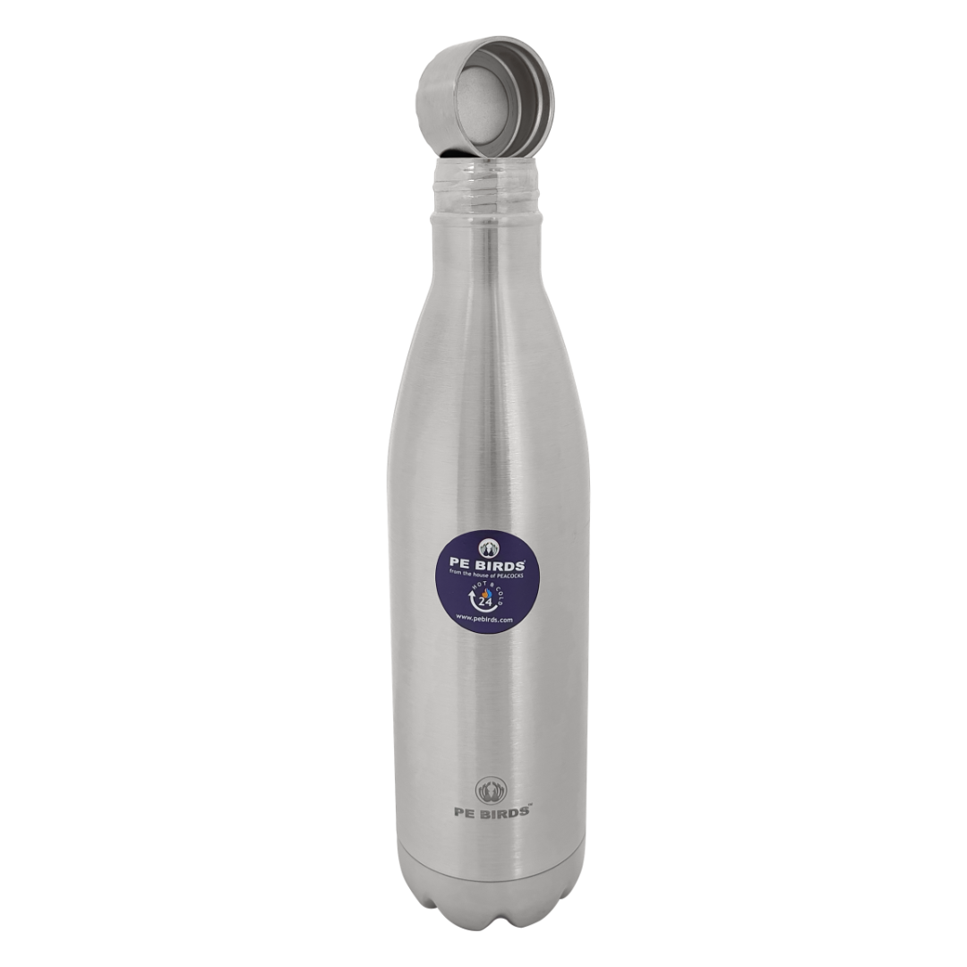 Steel cap Double Wall  Cola Vacuum Flask  | Say No to plastic lid