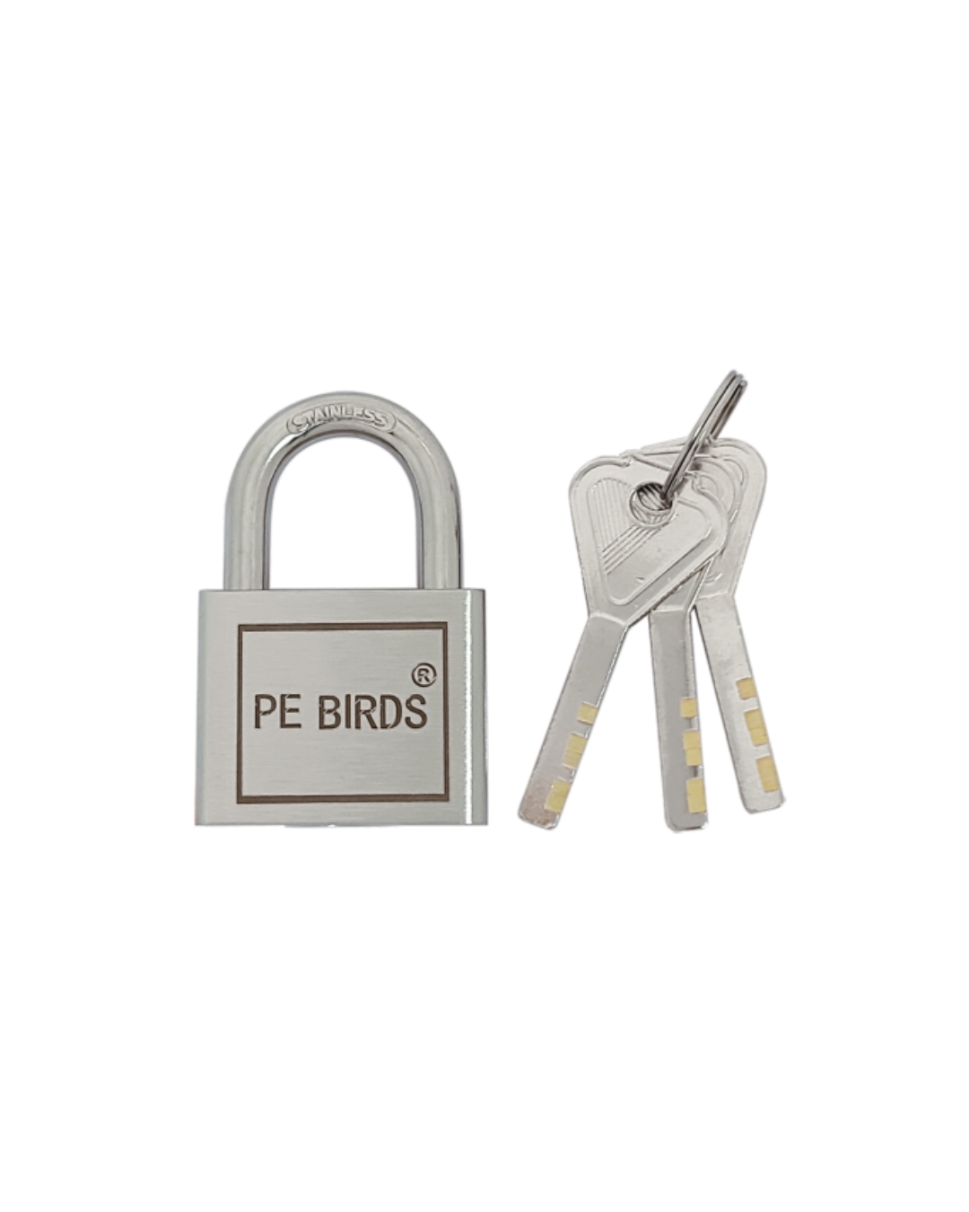 PE Birds Premium SS 304 Stainless Steel Padlock | Heavy-Duty | Rust-Resistant | High Security - pebirds-peacocks