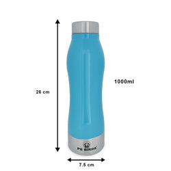 PEBirds Coral 1000ml Steel Water Bottle