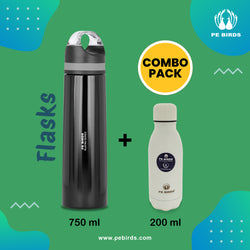 PE BIRDS Stainless Steel Crown Vacuum Flask Platina Series