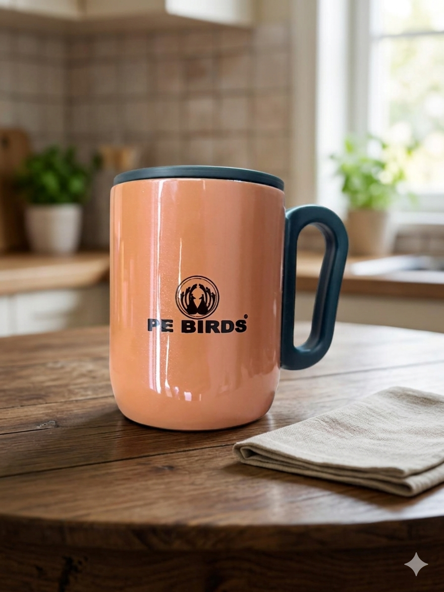 Pe Birds Hydra Flask with Free Coffee Mug (1000ml+500ml)