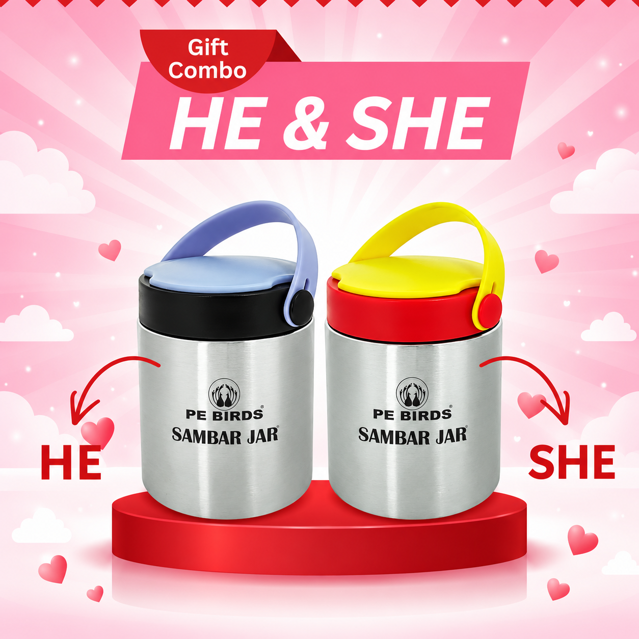 Espresso Sambar Jar - Couple Gift