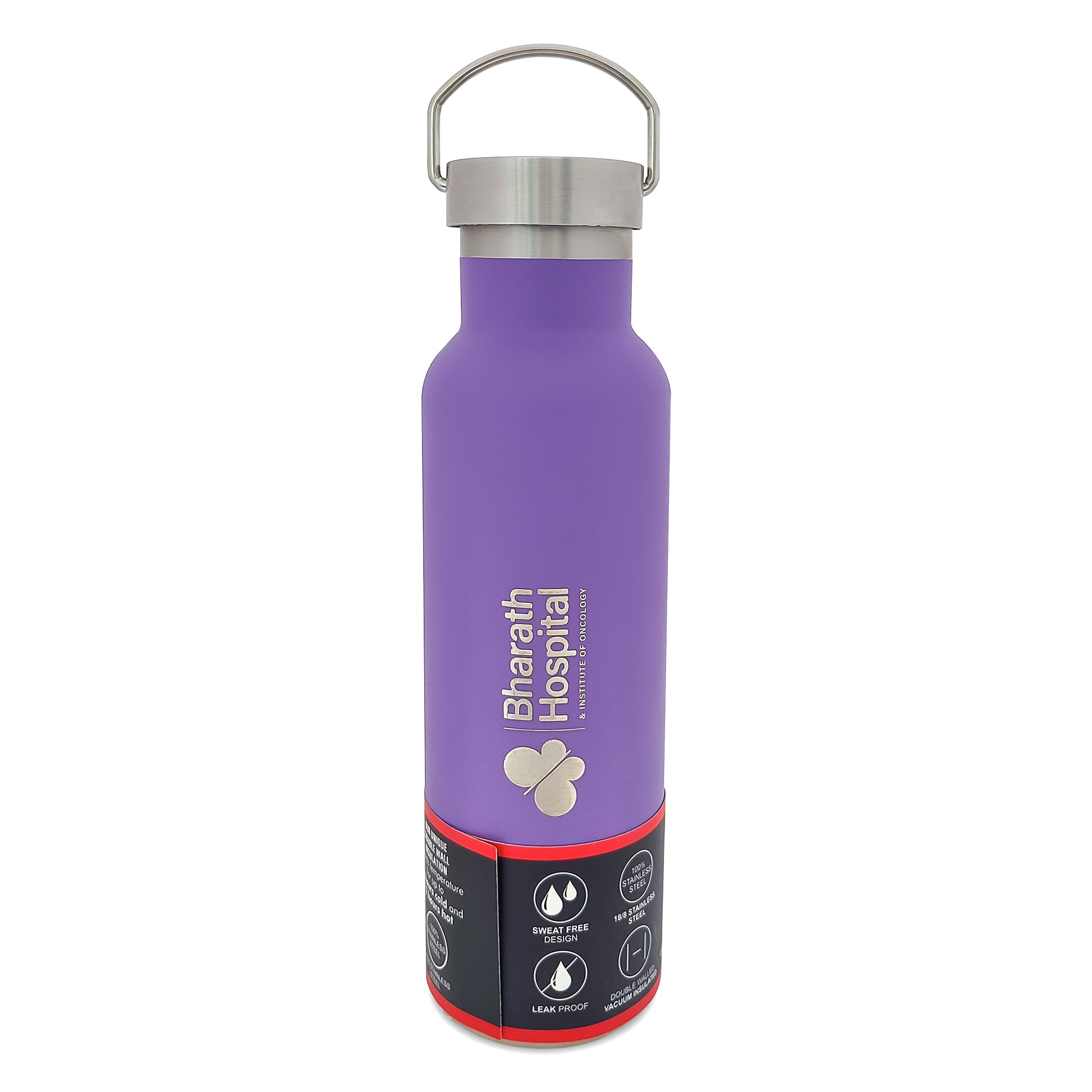 PE BIRDS Hydra Steel LID Stainless Steel flask 600 ml | Say No to plastic lid ( Free Name Engraving on flask)