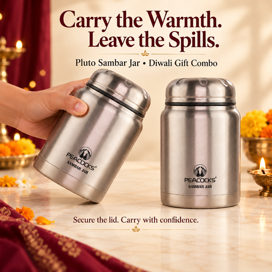 PE BIRDS  Diwali Gift Combo – Sambar Jars, Set of 2