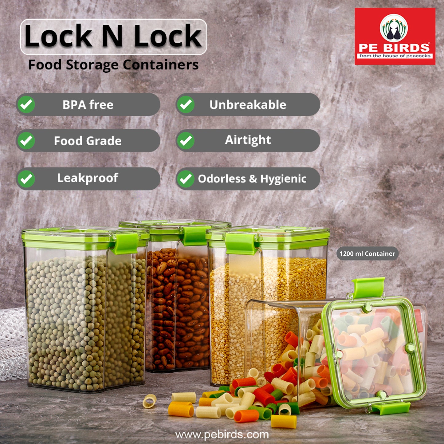 Lock N Lock Storage Container - pebirds-peacocks