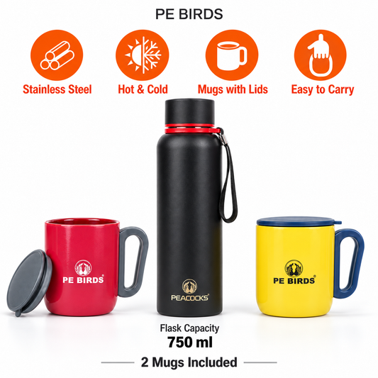 Ora Flask with 2 Coffee Mug Free