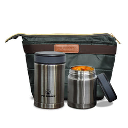 PeBirds Sambar Jar Nutri kit 2 Insulated Food jar with Insulated lunch Bag