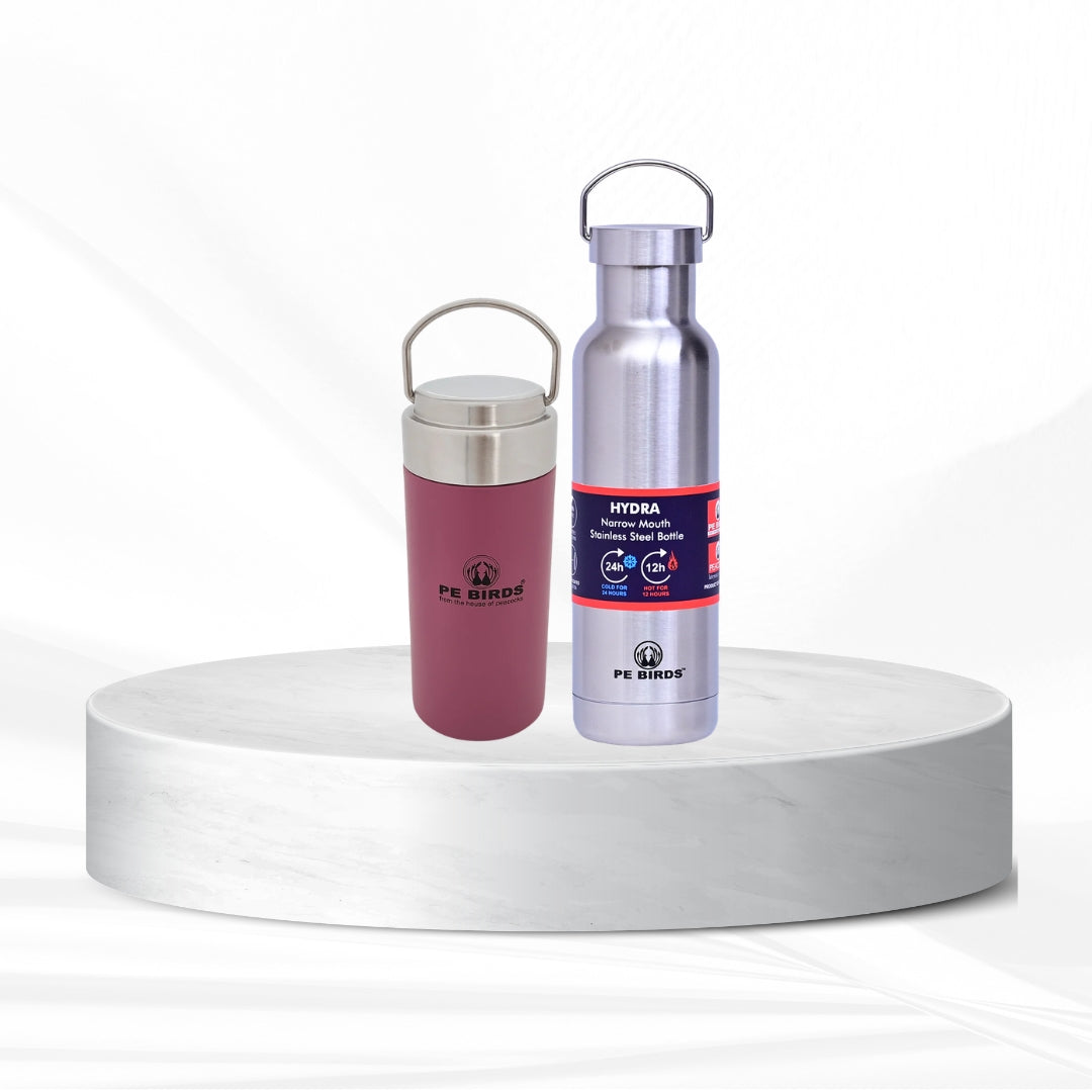 Pebirds Flow Sambar Jar Pink + Hydra (Say No To Plastic)