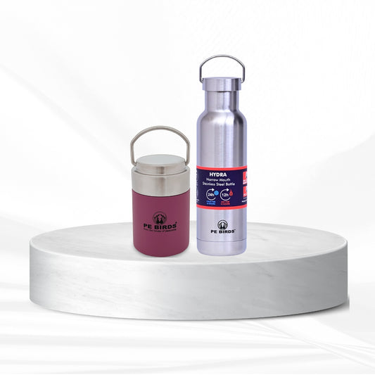 Pebirds Flow Sambar Jar Pink + Hydra (Say No To Plastic)