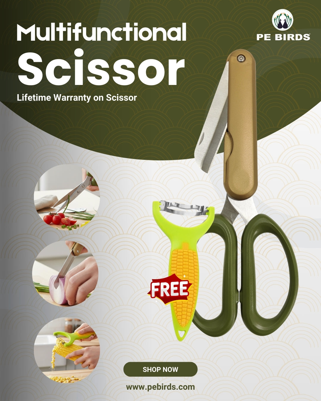 Multifunctional Scissor - pebirds-peacocks