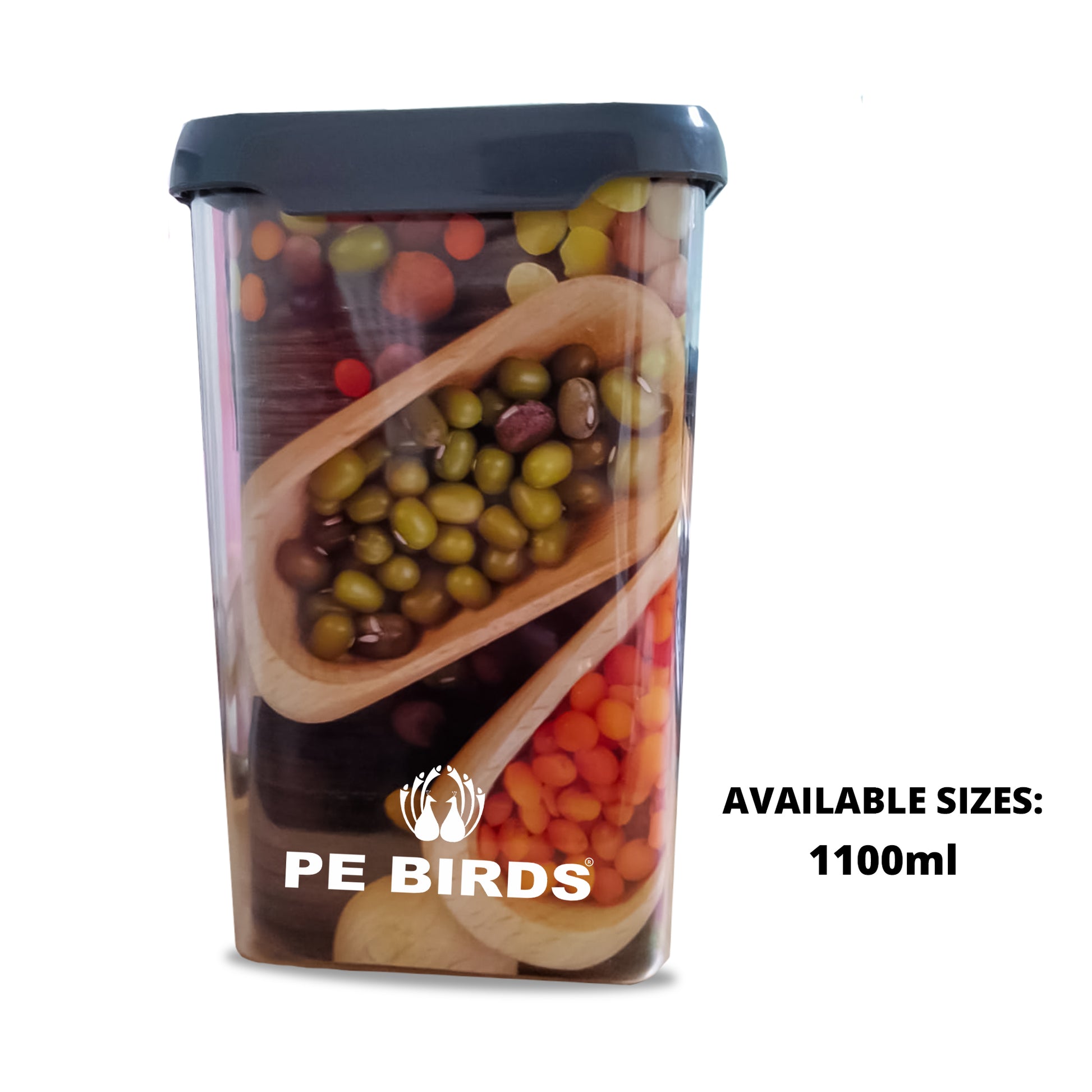 PEBIRDS Airtight Square Storage Container - Durable & Space-Saving