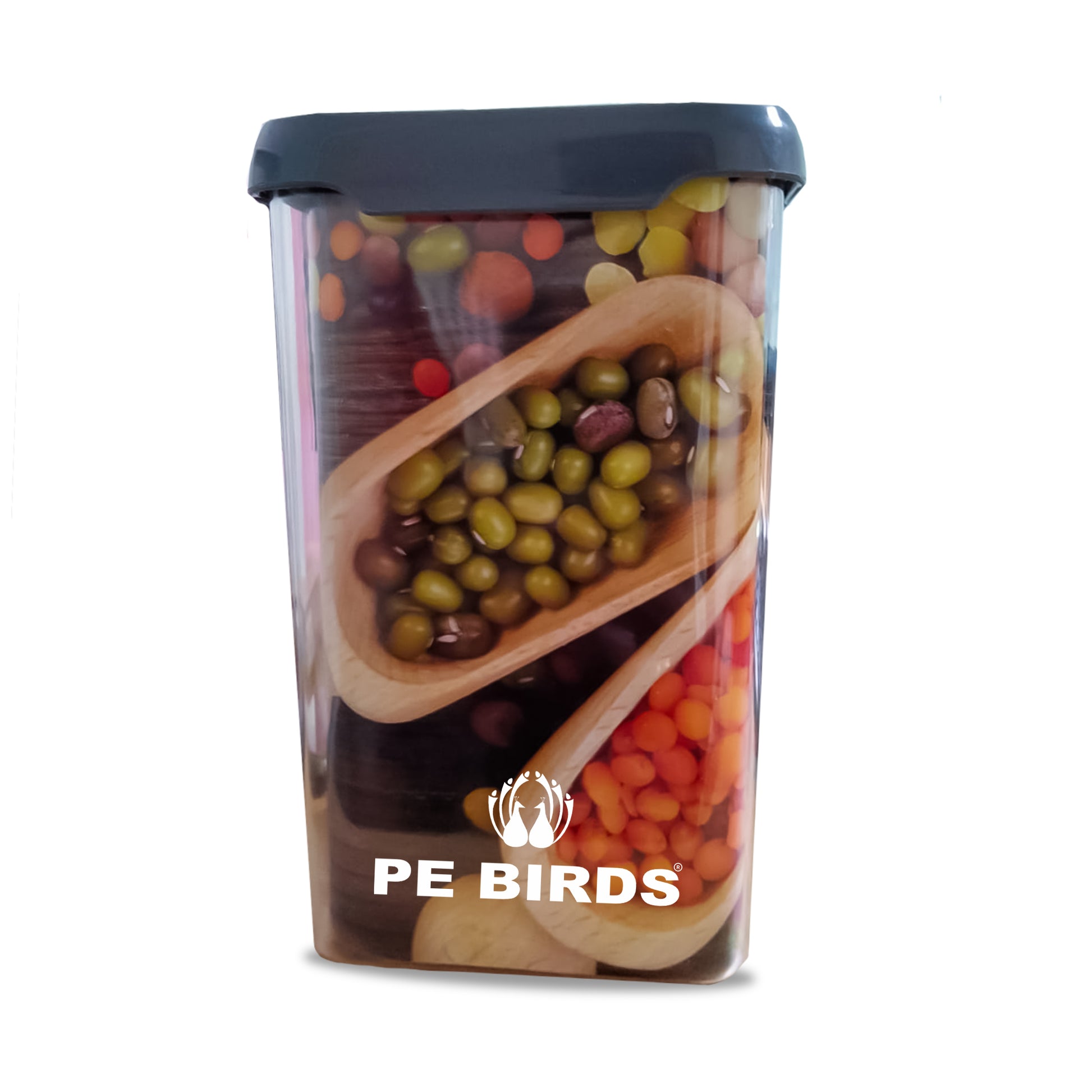 PEBIRDS Airtight Square Storage Container - Durable & Space-Saving