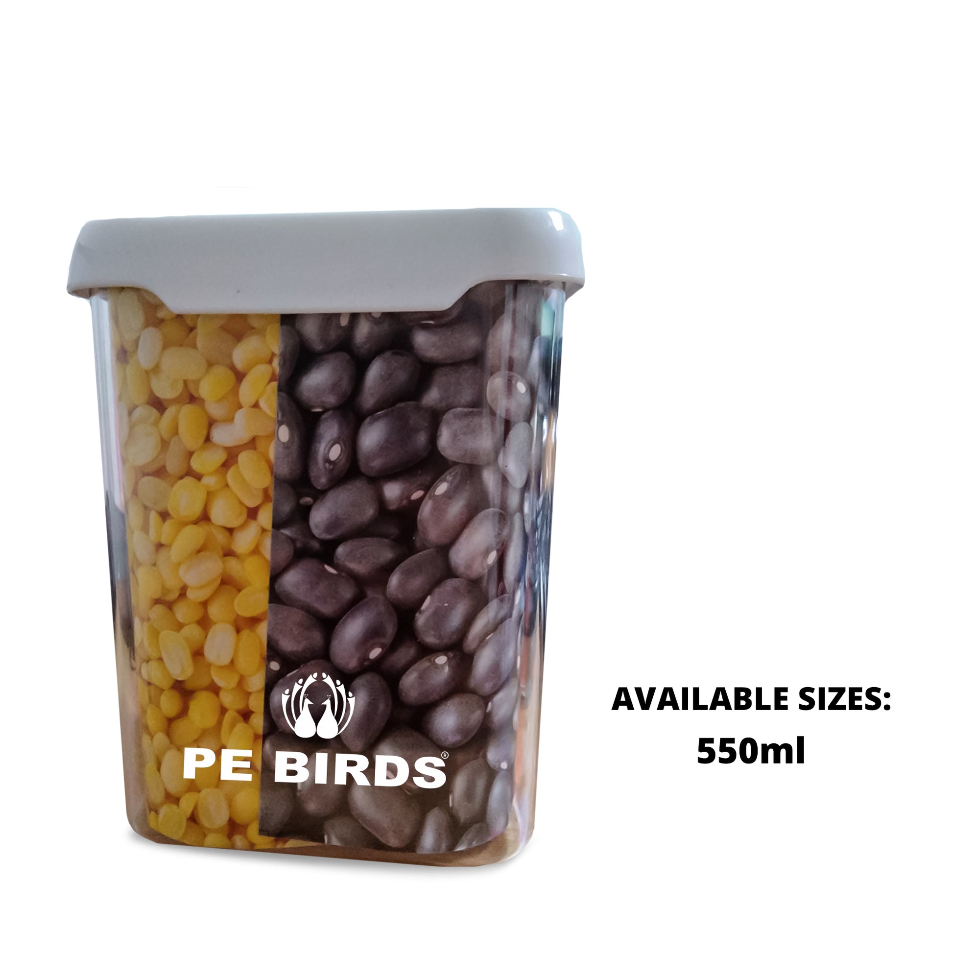 PEBIRDS Airtight Square Storage Container - Durable & Space-Saving